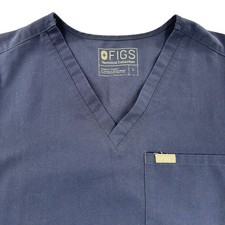 FIGS Technical Collection Navy Blue V-Neck Scrub Top FW1000 Mens Large L