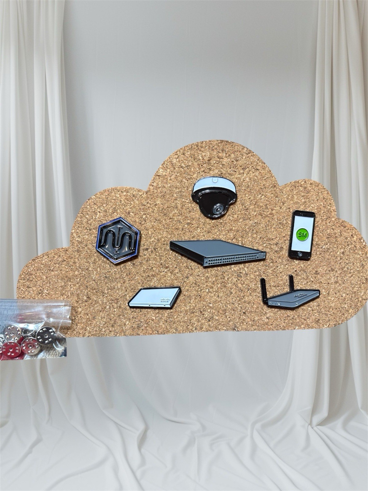 CISCO MERAKI CORK & 6 Pin Set NEW RARE HTF Camera Smartphone