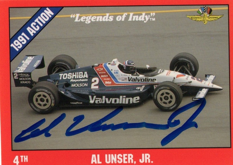 AL UNSER JR Signed 1992 Legends Of Indy Trading Card PSA/DNA