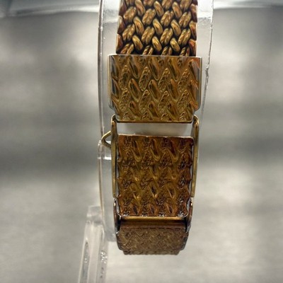 Seiko Exceline Watch Women 19mm Gold Dial Gold Tone Square 7321