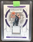 2023-24 National Treasures Tyrese Haliburton Biography Jersey #/99 Kings