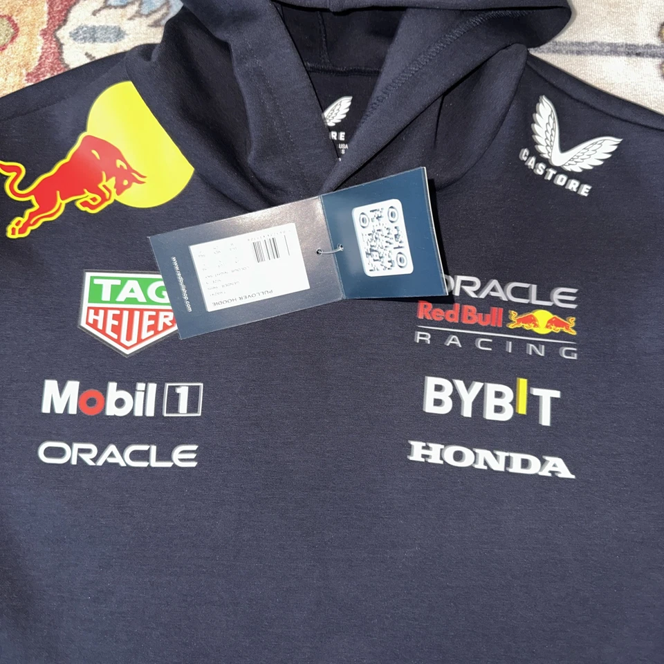 Red Bull Racing F1 Men's 2024 Team Pullover Hoodie- Navy Sz Small $175 - Image 3 of 4