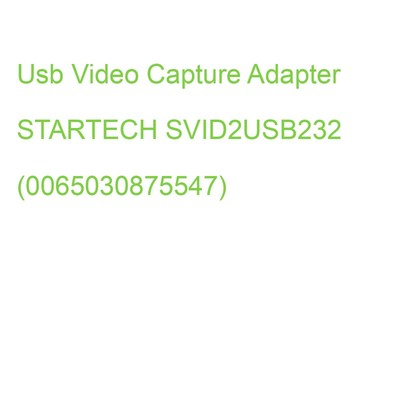 Usb Video Capture Adapter STARTECH SVID2USB232 (0065030875547)