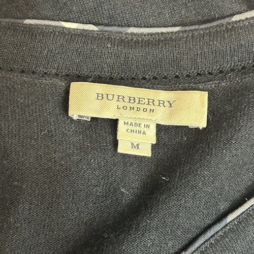 Burberry London Sweater Women's Sz M Black Cashmere Blend Pullover Nova Check - Picture 13 of 15