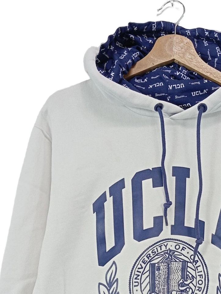 UCLA Sudadera con capucha Mujeres Sudadera Talla EU 40 blanco-azul look casual - Imagen 3 de 4