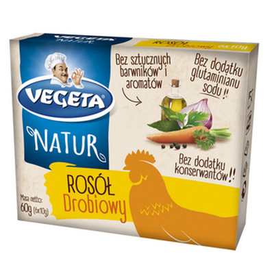 3856020208516 Vegeta Natur Rosół drobiowy 60g Podravka d.d. A.