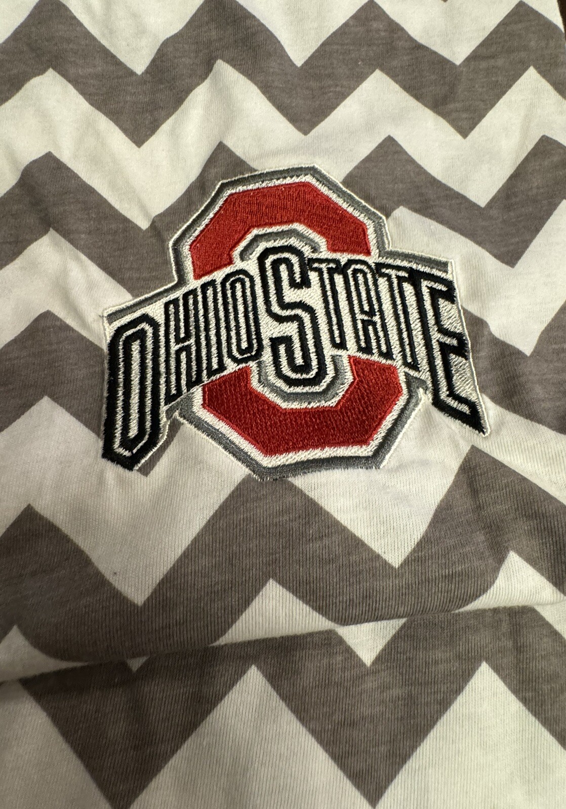 Lightweight Infinity Loop Scarf Red Gray Ohio Sta… - image 1