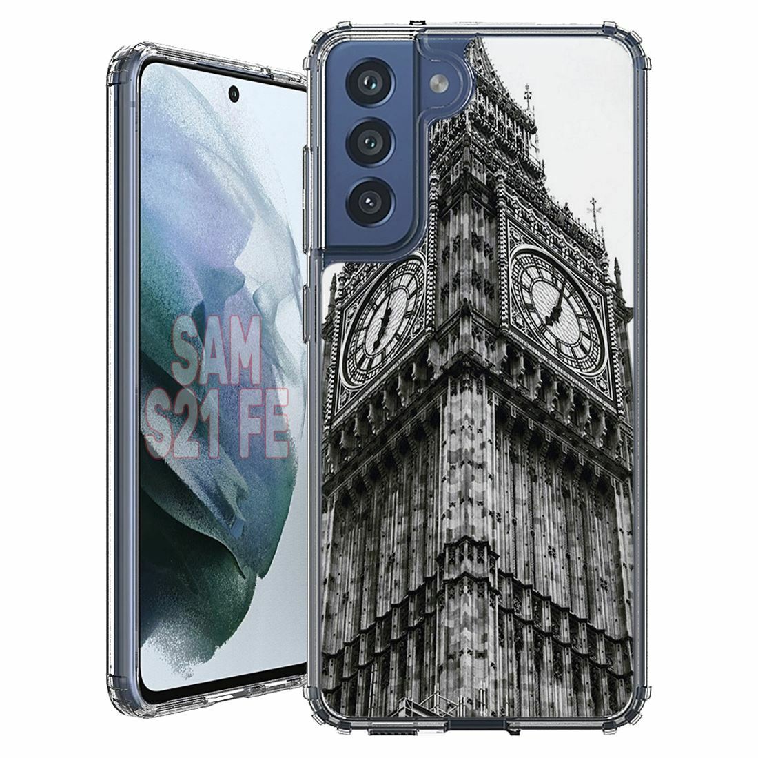 ★GWセール★Samsung Galaxy S20 + Arionケース For Samsung Galaxy S20 S21 S23 S24 FE 5g TPU Case+Glass(Big Ben