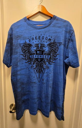 Affliction 2XL Freedom Defender blau patriotisch T-Shirt