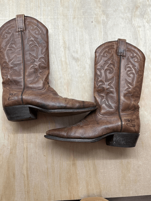 Rudel Cowboy Boots Men's Womens Brown Leather
