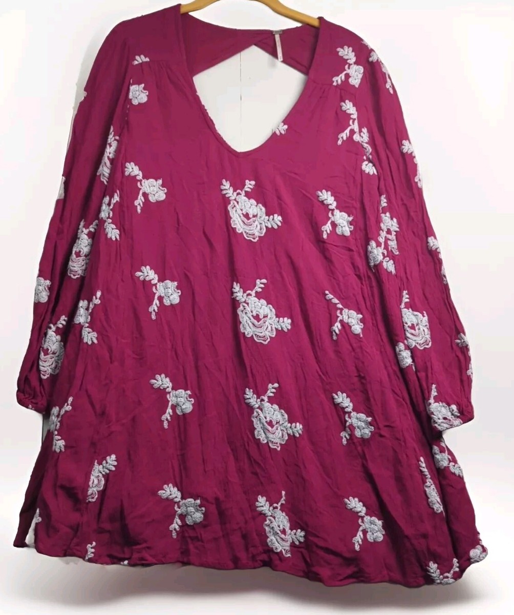 free people emma embroidered dress EMMA SHIRT DRESS – Monkee's of Baltimore main image 1