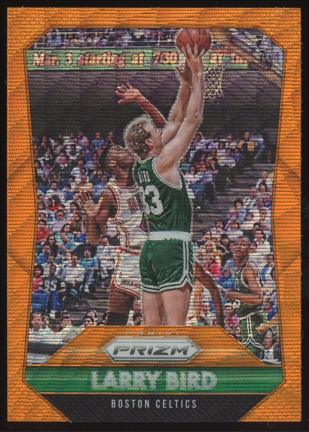 2015-16 Panini Prizm Orange Wave Prizm Larry Bird #261 Boston Celtics Basketball
