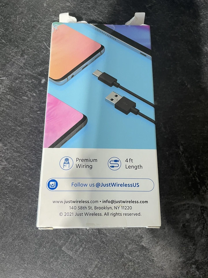 Just Wireless 4' TPU Type-C to USB-A Cable - Black - Image 2 of 2
