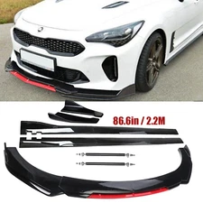 Front Bumper Lip Splitter Spoiler Side Skirt FFor KIA Stinger Forte Glossy