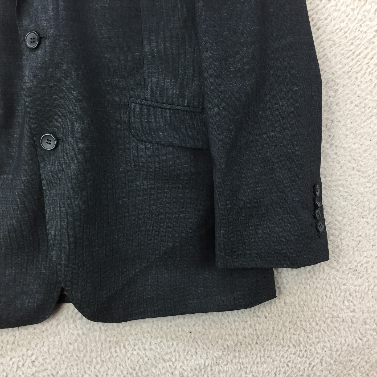 FILA Giacca blazer Alexandre Savile Row lusso in lana grigia vestibilità regolare da uomo taglia UK 42R