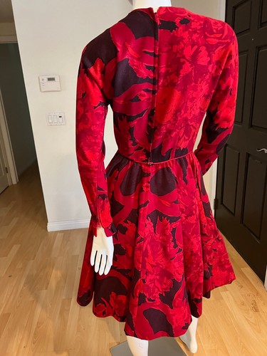 50'S 60'S VINTAGE MAM'SELLE BY BETTY CAROL FLORAL TEA ALINE DRESS SIZE XS - Picture 5 of 6
