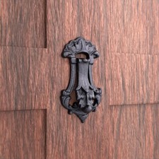 Black Cast Iron Door Knocker for Front Door 7 1/2" X 4" Renovators Supply