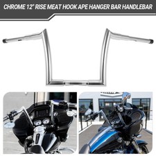 Chrome 12 Rise Meathook Bars Ape Hangers For ...