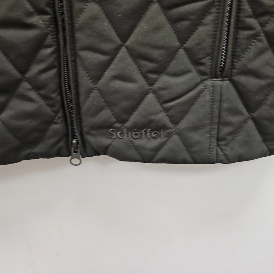 Schoffel Brooke Quilted Country Equestrian Green Fleece Gilet Vest Size UK 14 - Image 4 of 4