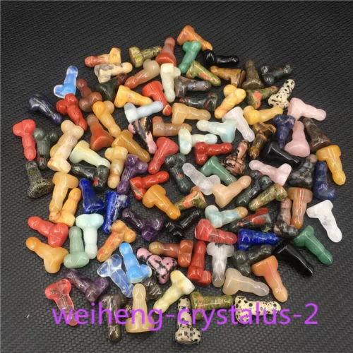 Wholesale Natural mix mini Penis Carved quartz Crystal Massager Wand Healing - Picture 1 of 296