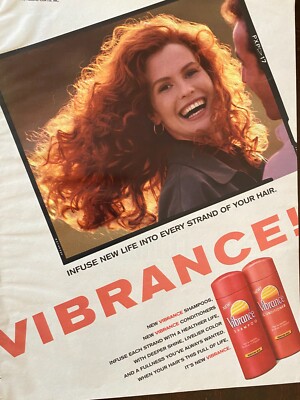 Vibrance Shampoo, Full Page Vintage Print Ad