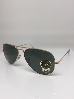 New Ray Ban Aviator RB3025 L0205 Sunglasses C. Arista Gold w/ G15