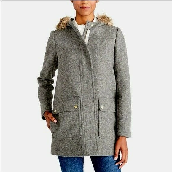 J crew sale grey wool coat