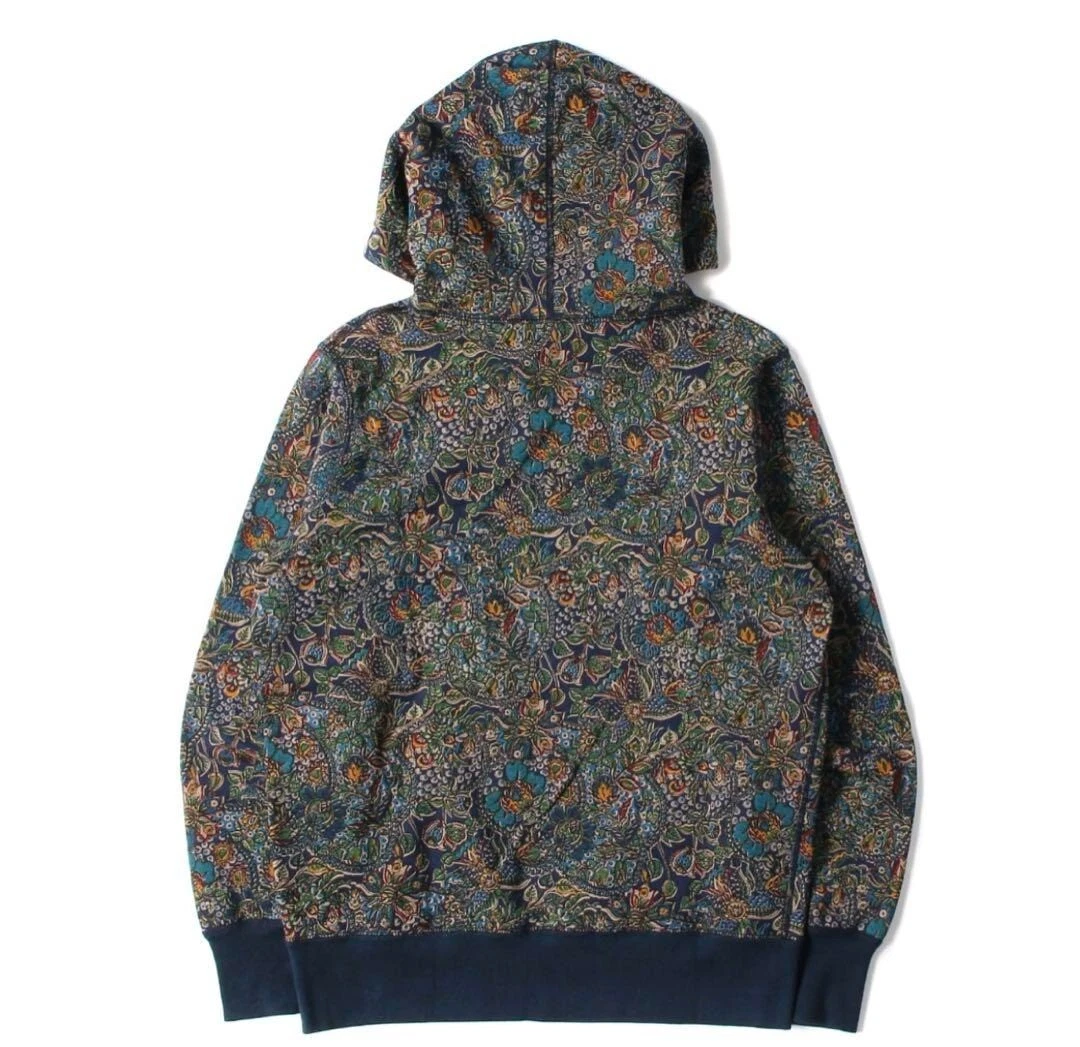 Felpa con cappuccio Supreme Paisley 2011 Navy M piccola scatola logo vintage