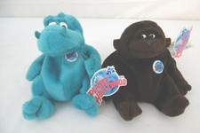 Planet Hollywood BUBBA  GEORGE 1997 Stuffed Plush Beanie Dinosaur  Ape Vintage