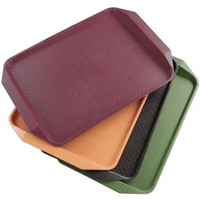 Plastic Fast Food Trays for Eating 17" x 11.8" Set of 4