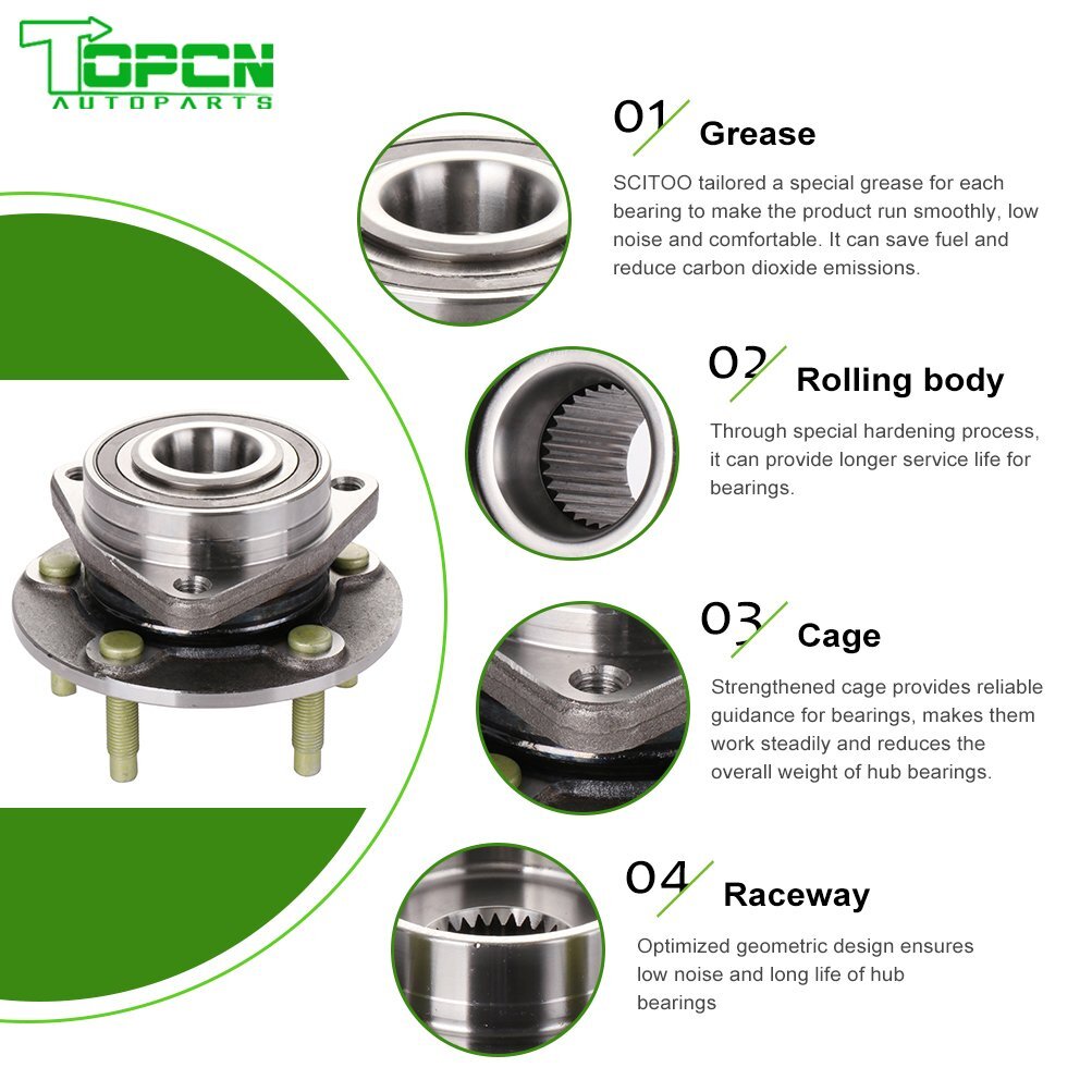 A-Premium Wheel Bearing and Hub Assembly Replacement for Buick Verano Cadillac ATS Chevrolet Volt Cruze 2011-2017 Front or Rear