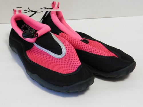 black and pink water shoes