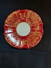 Alka Bavaria Germany Demitasse 22k  Cup& Saucer Red W/ Gold Gilt Quadrafoil  — photo 3