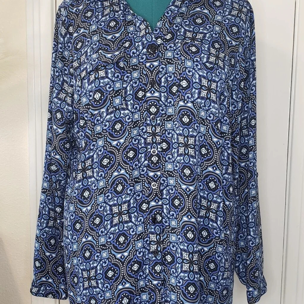 Christopher & Banks Print Tunic, XL eBay