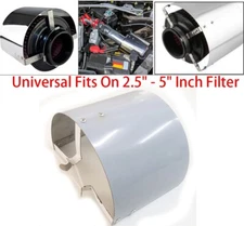 Car Racing Cold Air Intake Cone Sport Motion Air Filter Cover Heat Shield 2.5-5"