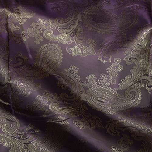 Paisley Jacquard Tappezzeria Poliviscosa Tessuto Fodera Bicolore 31 Colori - Foto 48 di 52