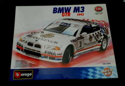 BMW M3 GTR 1993 Hergestellt IN Italien Burago 5534 1:24 Metall Set