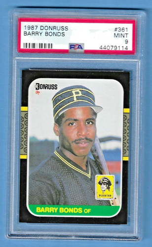 1987 Donruss Barry Bonds Pirates #361 Rookie PSA 9 #44079114