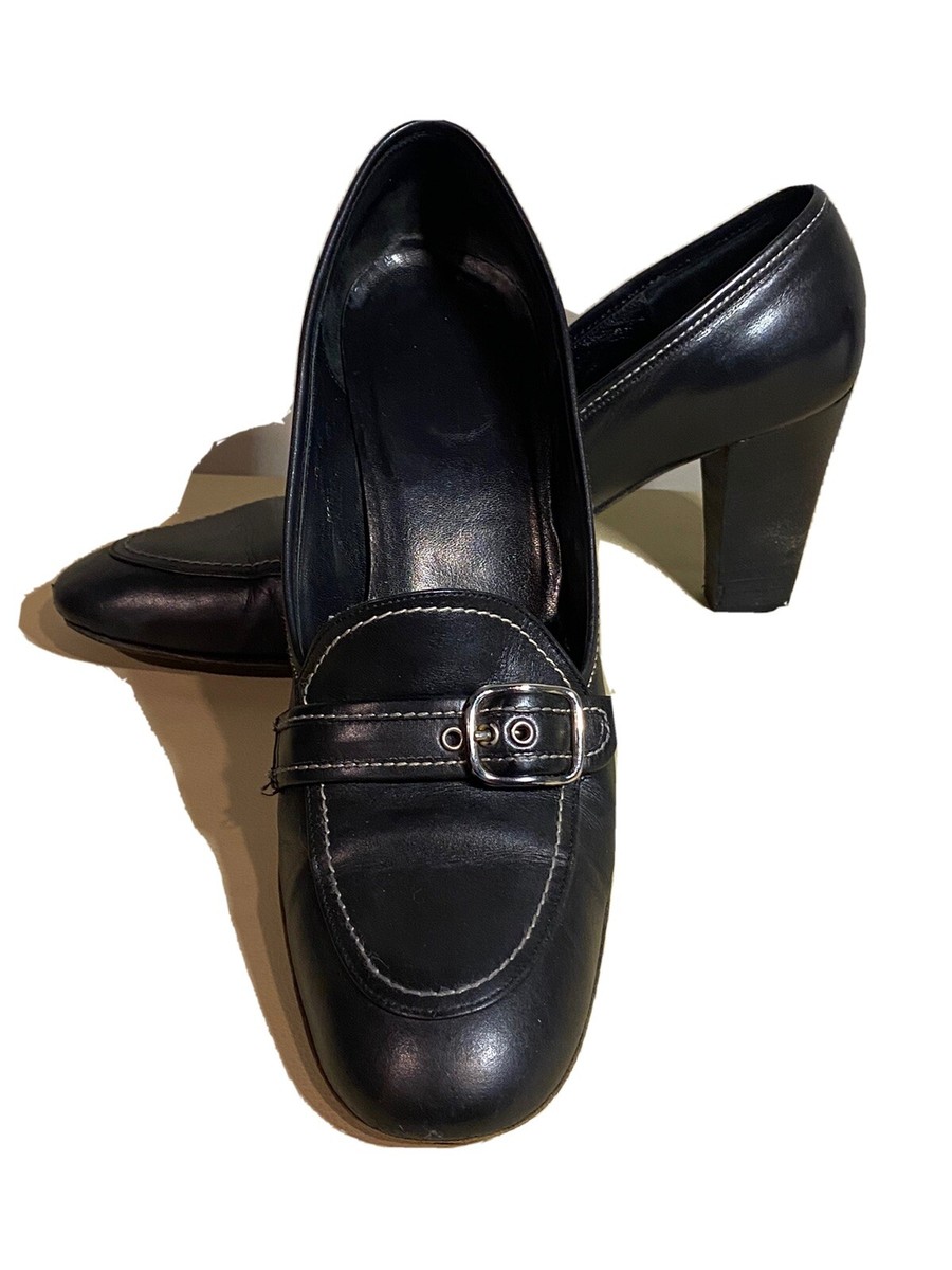 靴 Old COACH Leather Loafers Made in Italy Vintage Coach Black Pump Leather Loafers Size 9 B Made In Italy | eBay