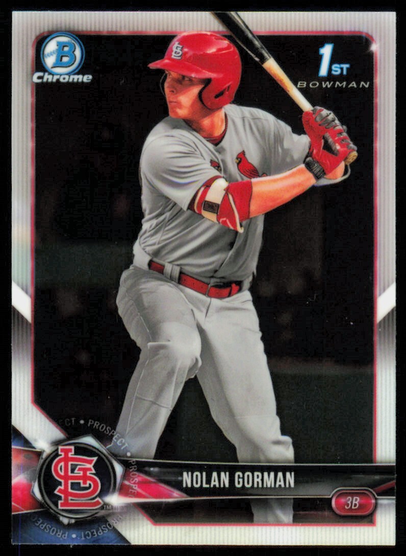 2018 Bowman Draft Chrome 1st Prospect Nolan Gorman St. Louis Cardinals #BDC117