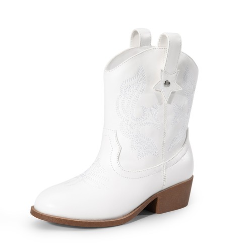 Girls Cowgirl Boots 2-in-1 Western Boots Removable Cuff Fold Over Fashion Boots - Picture 3 of 19