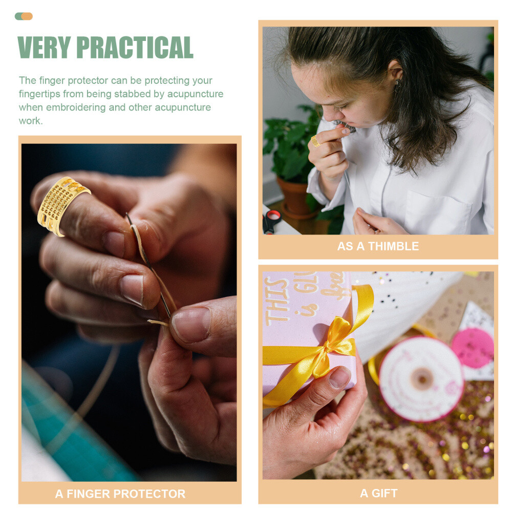 20Pcs Hand Quilting Thimbles Copper DIY Sewing Finger Protector eBay