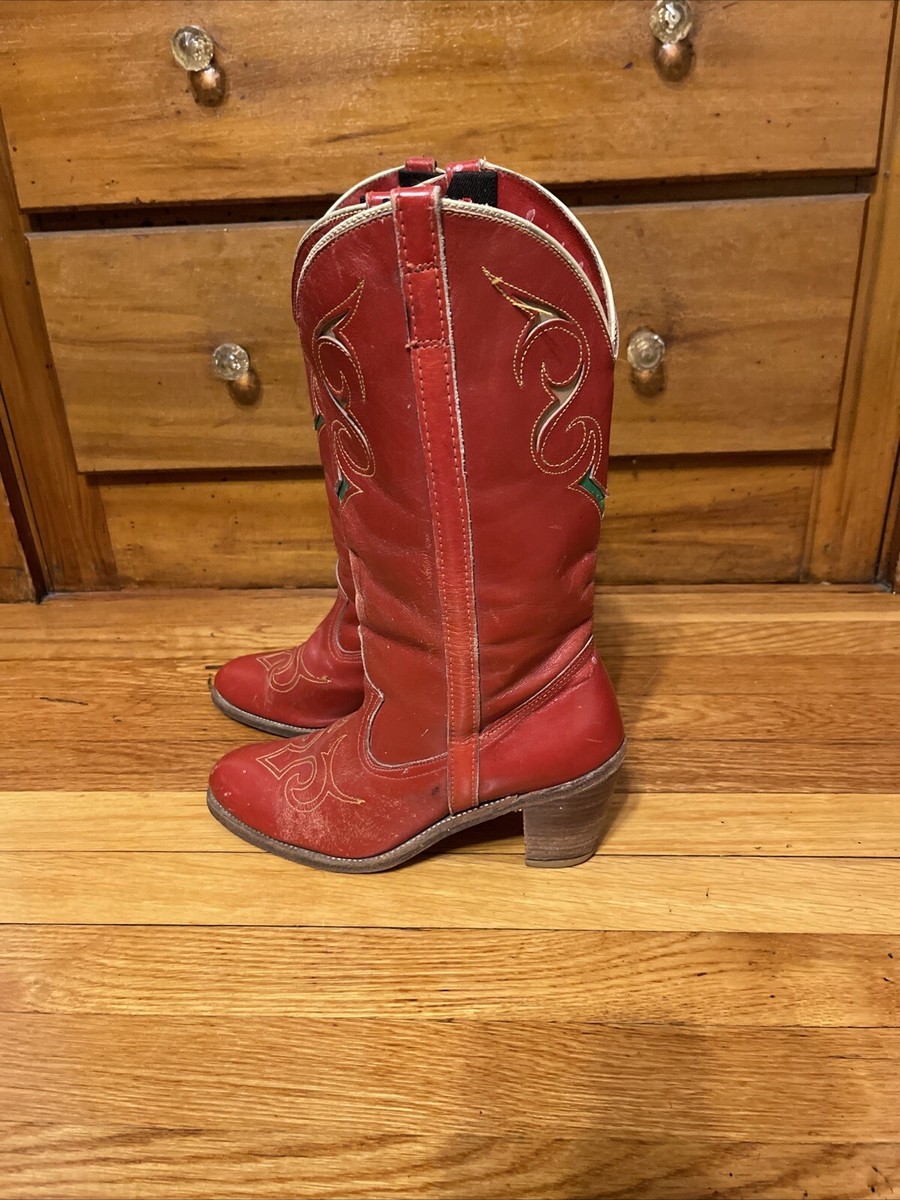 Vintage 70's Dingo Cowboy Western Boots Womens Size 8M | eBay