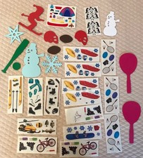 CREATIVE MEMORIES OUTDOOR SPORTS - SNOW  FUN STICKERS  DIE CUTS  FREE SHIP  