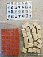 NEW UNMOUNTED Stampin UP NATURE BLOCKS" set 28 Wood Rubber Stamps RETIRED