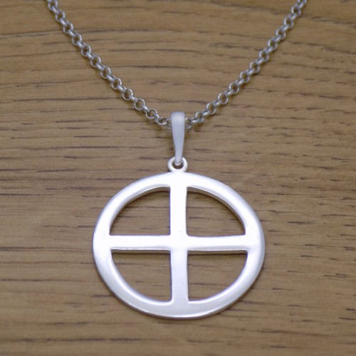 925 Sterling Silver Sun Solar Cross 
