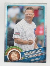Graham Elliot 2015 TOPPS SERIES 1 FIRST PITCH CARD #FP-10 CHICAGO CUBS