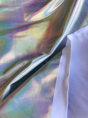 Spandex Iridescent Silver swimsuit custom fabric per yard 60'' Wide