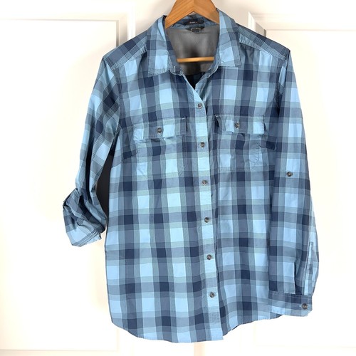Eddie Bauer Women's Departure 2.0 – Camicia Manica Lunga Da Donna – Blu Brillante – XX-Large
