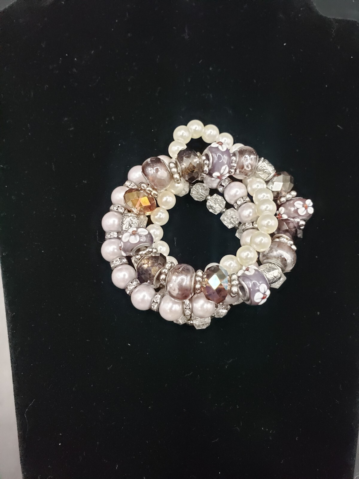 4 Elastic Beaded Stack Bracelets - image 10